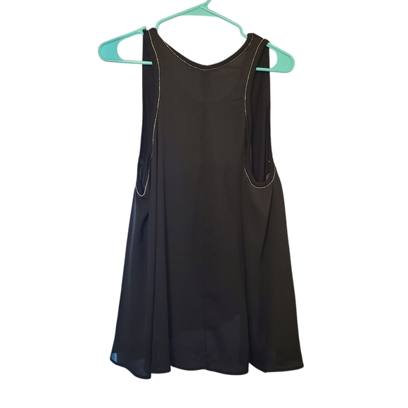 BKE Red Womens Black Flowing Tank Top With Rinstone Embellishments Size Xlarge - Picture 5 of 8